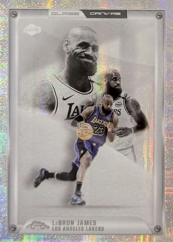 2025–26 Topps Chrome Basketball LeBron James Glass Canvas Insert (#GC-1)