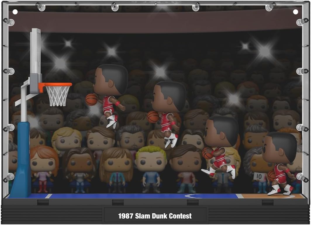 Funko Pop! Moments Deluxe Michael Jordan (1987 Dunk Contest) – Chicago Bulls Collectible Vinyl Figure