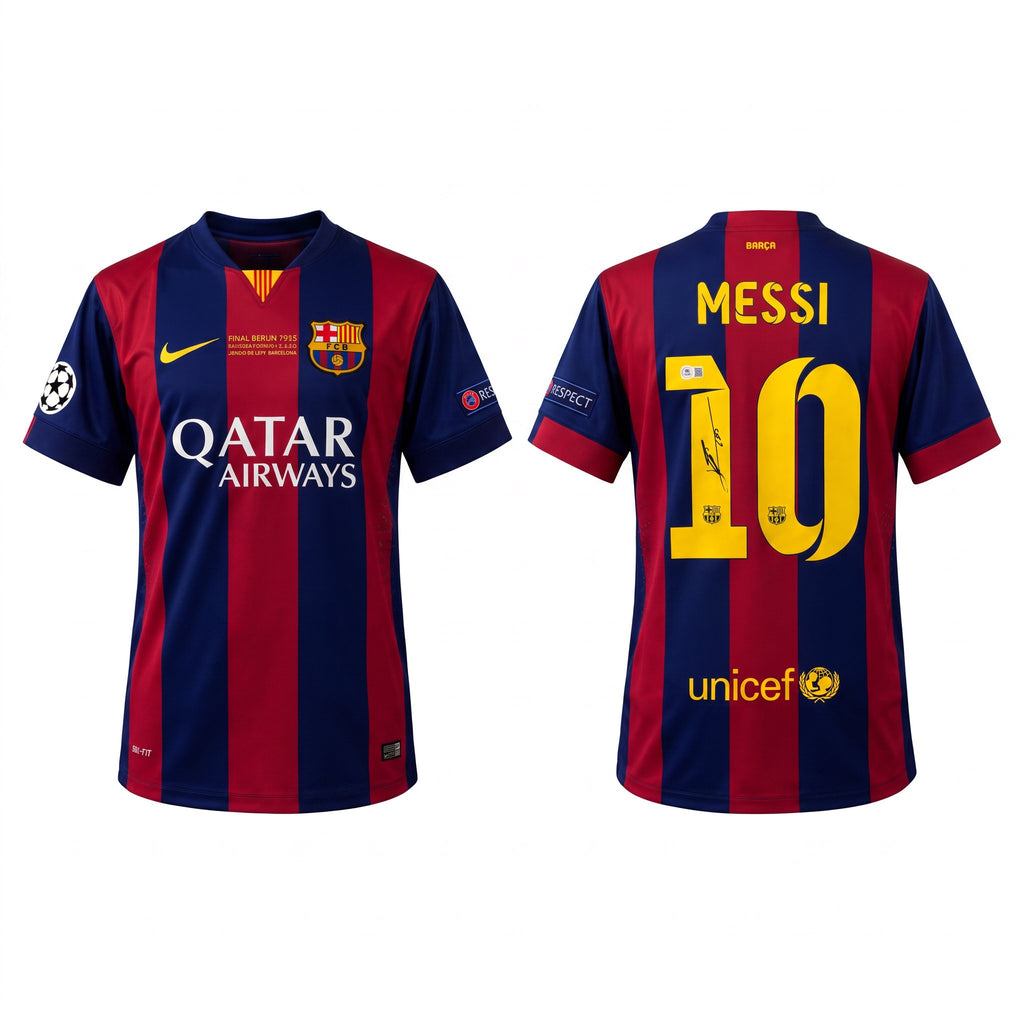 Lionel Messi Signed FC Barcelona 2014–15 Final Berlin 2015 Jersey – UEFA Champions League