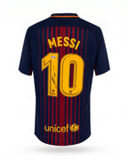 Lionel Messi Hand-Signed FC Barcelona 2017/18 Home Jersey (Authenticated)