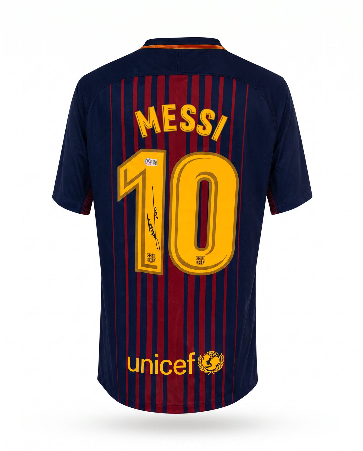 Lionel Messi Hand-Signed FC Barcelona 2017/18 Home Jersey (Authenticated)