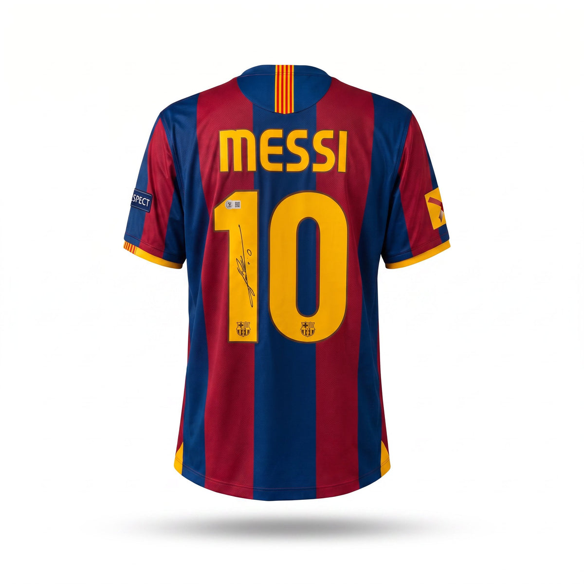 Lionel Messi Hand-Signed FC Barcelona 2010/11 Home Champions League Jersey