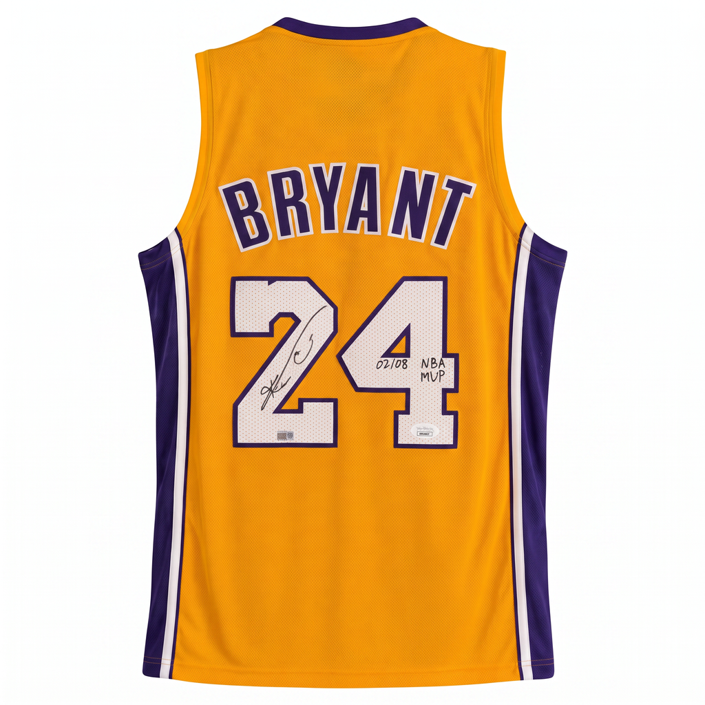 Kobe Bryant Signed Los Angeles Lakers Jersey Inscribed "07-08 NBA MVP" – Panini Authentic