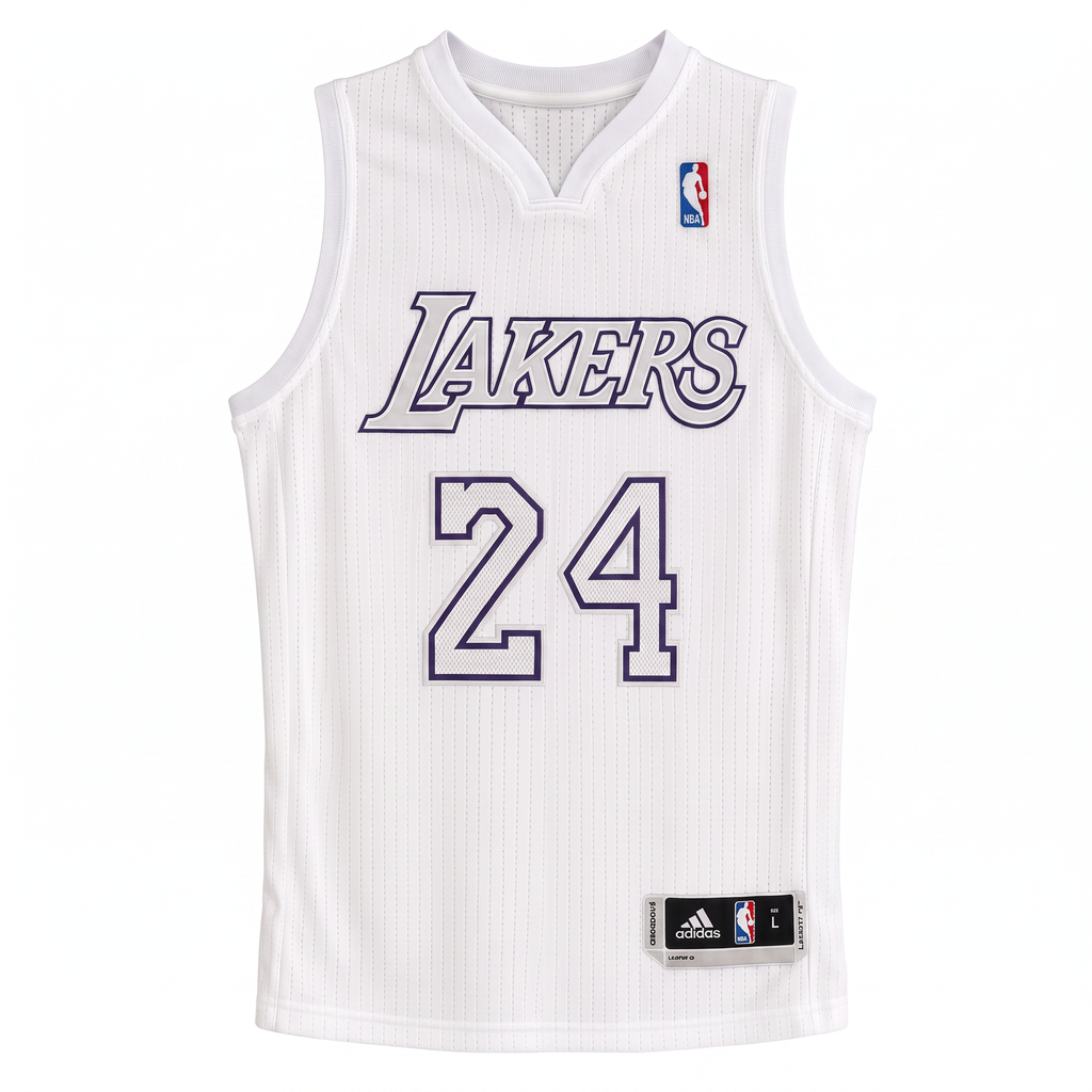Kobe Bryant Autographed Los Angeles Lakers Sunday White Jersey Limited Edition #17/24 – Panini Authentic