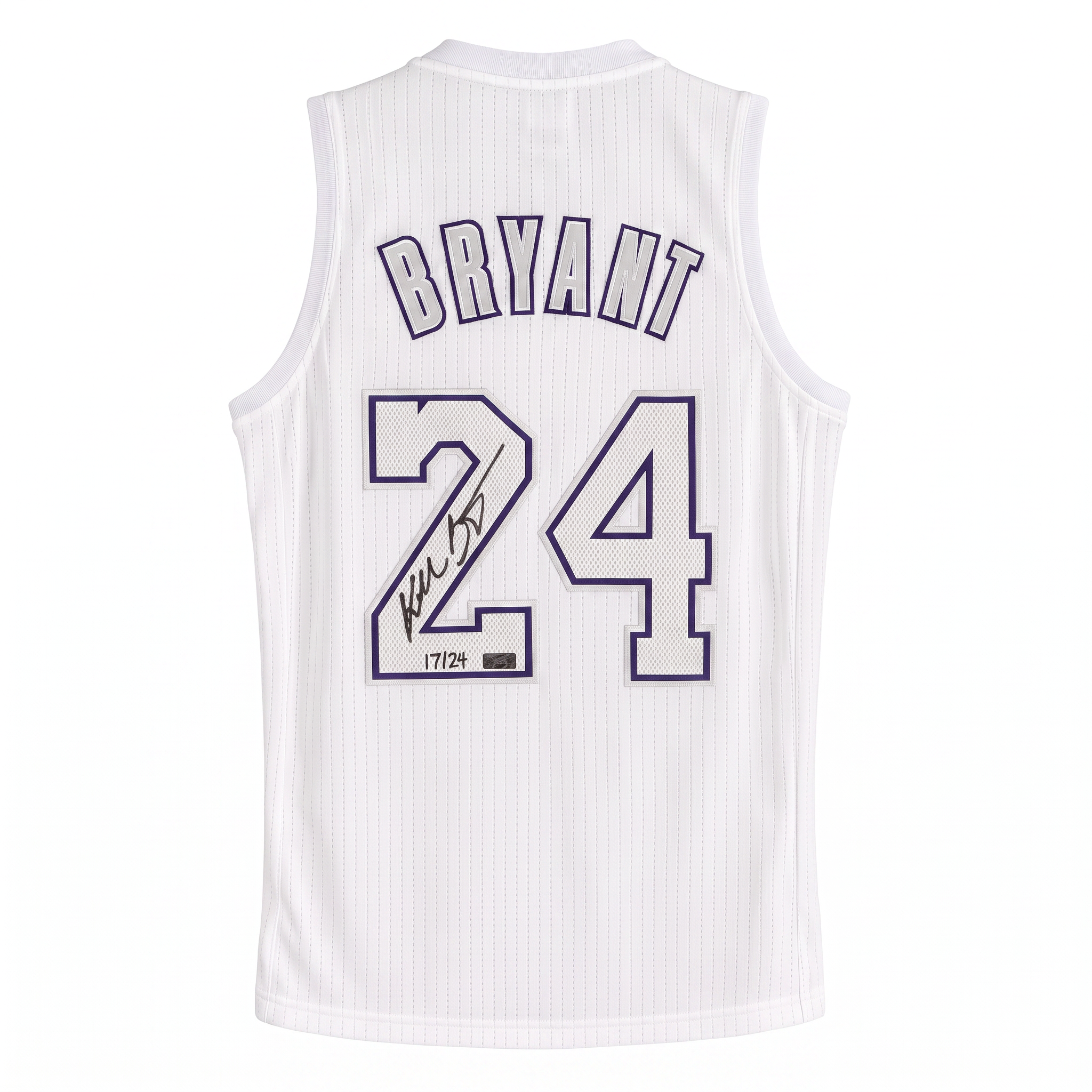 Kobe Bryant Autographed Los Angeles Lakers Sunday White Jersey Limited Edition #17/24 – Panini Authentic