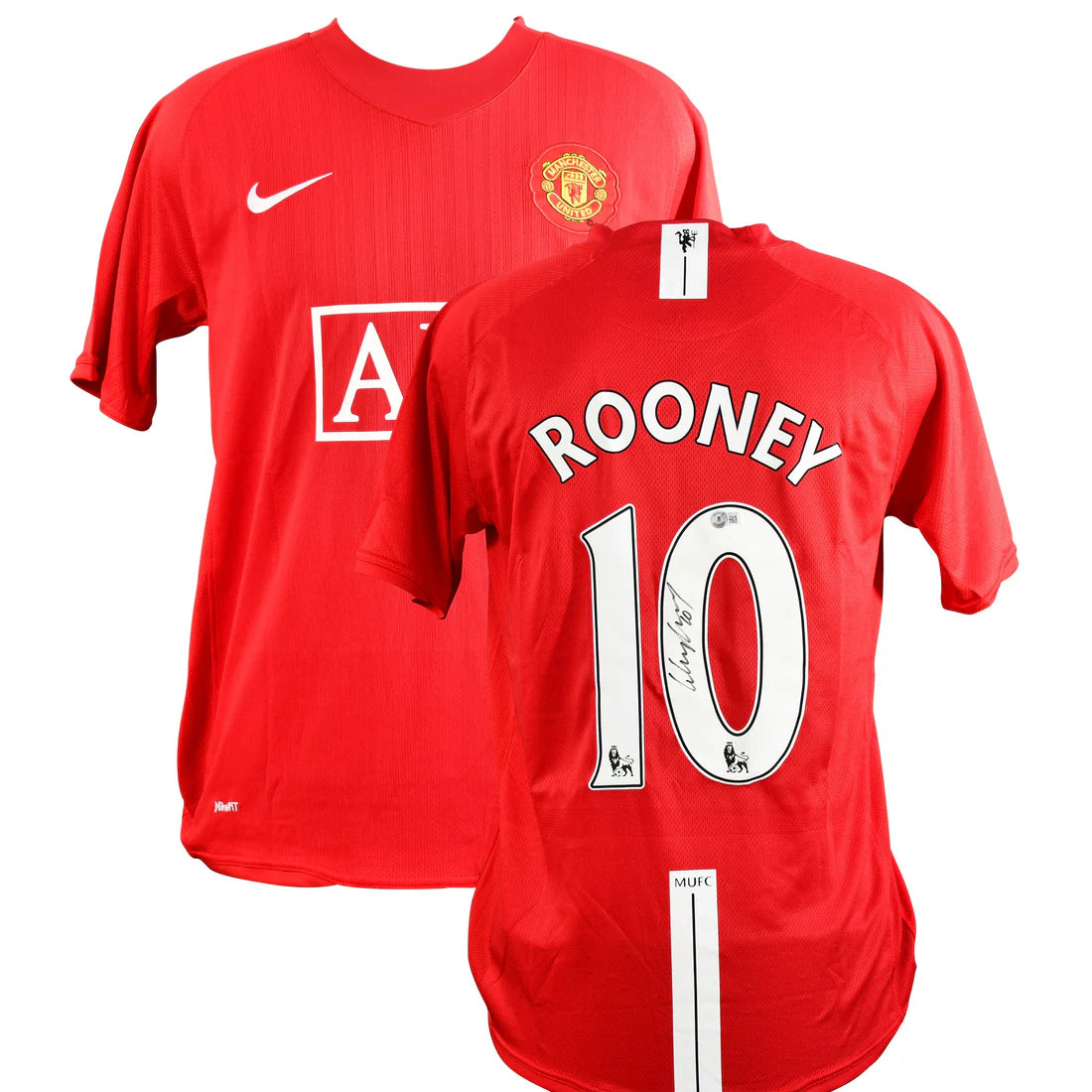 Wayne Rooney Signed Manchester United FC 2009–10 Home Jersey – Beckett Certified