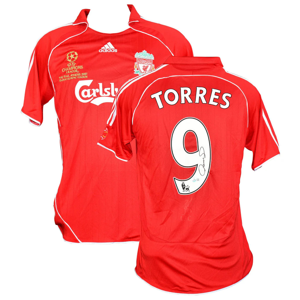 Liverpool FC 2007 UEFA Champions League Final Home Jersey Signed by Fernando Torres – Beckett Certified