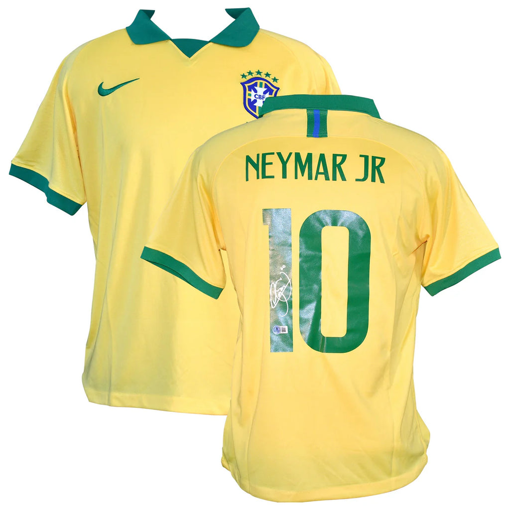 Brazil National Team 2018 FIFA World Cup Home Jersey Signed by Neymar Jr. – Beckett Certified