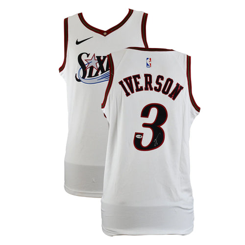Allen Iverson Signed Authentic Philadelphia 76ers Home Jersey – JSA Certified