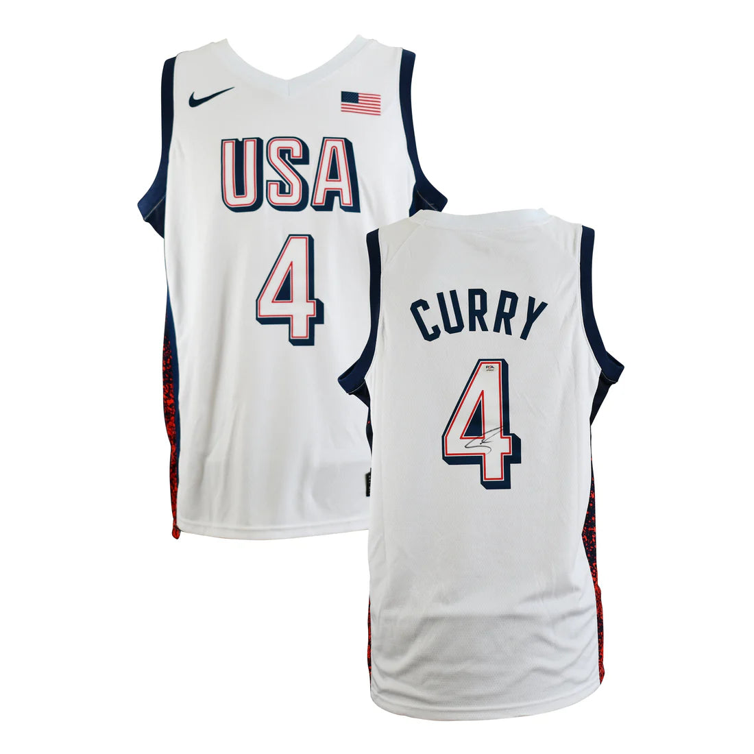Stephen Curry Signed Authentic Team USA Paris 2024 Olympic Games Home Jersey – PSA Certified