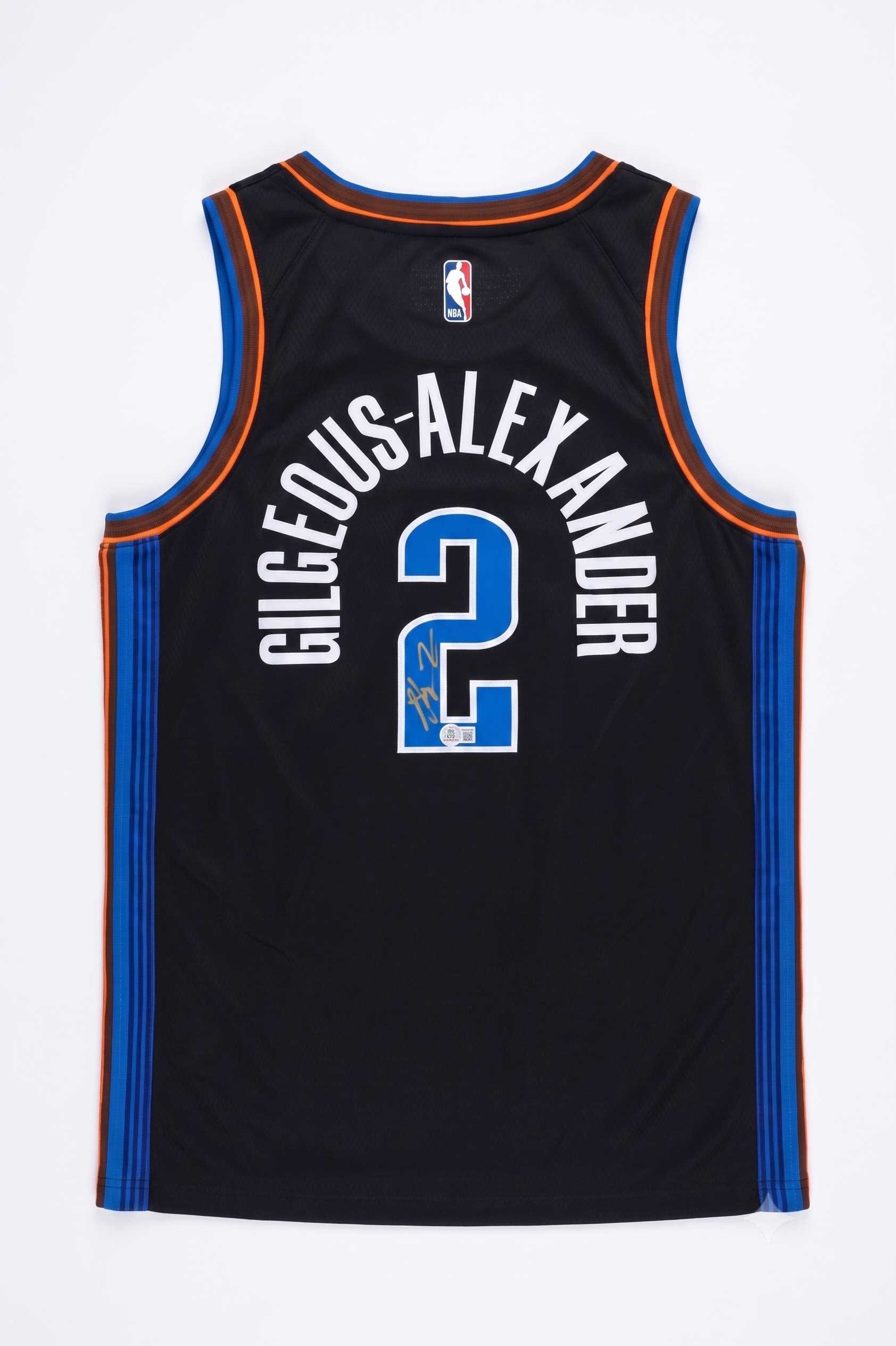 Shai Gilgeous-Alexander Autographed/Authentic OKC Thunder Black Nike Jersey