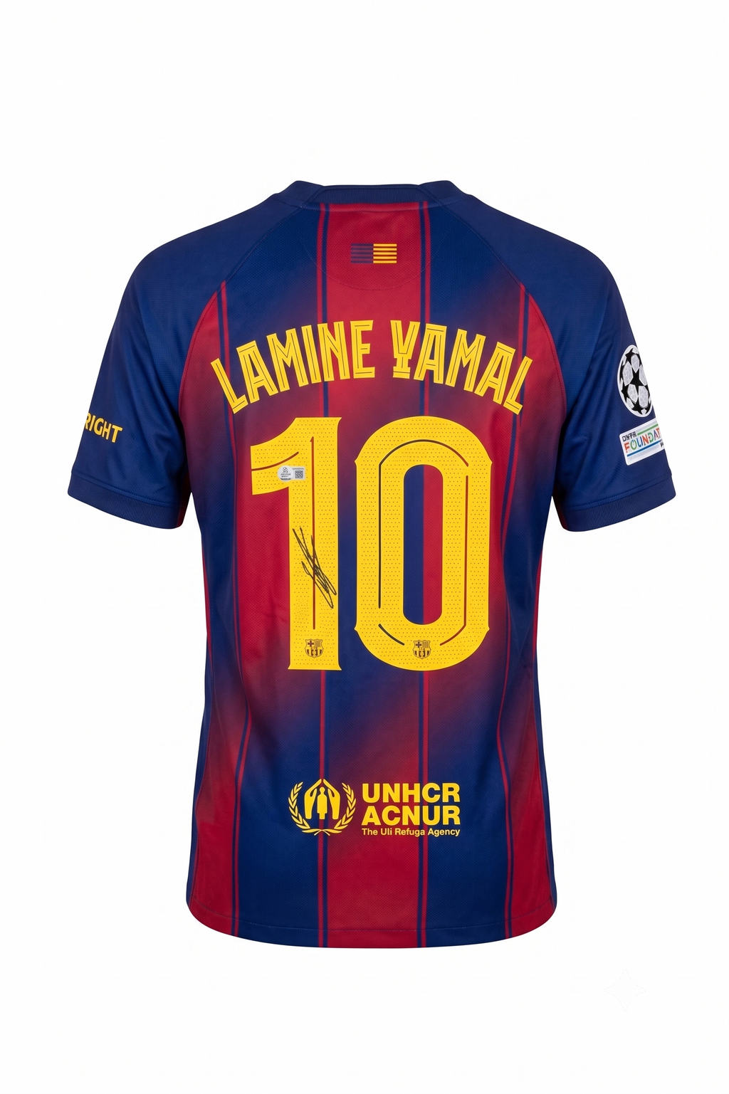 Lamine Yamal Signed FC Barcelona #10 Champions League Home Jersey – Beckett Authenticated