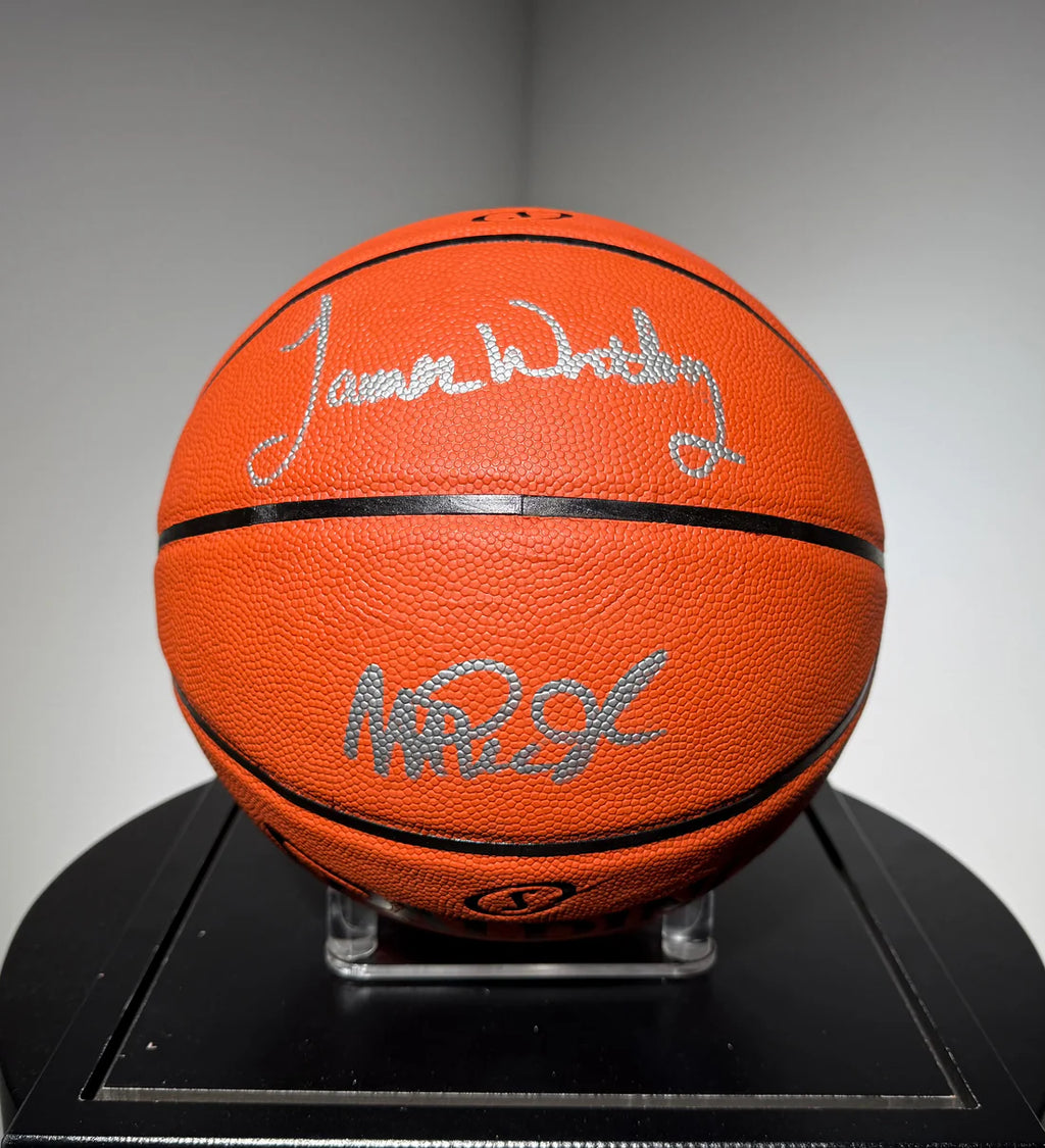 Showtime Lakers Legends Basketball Signed by Magic Johnson & James Worthy – Fanatics Certified