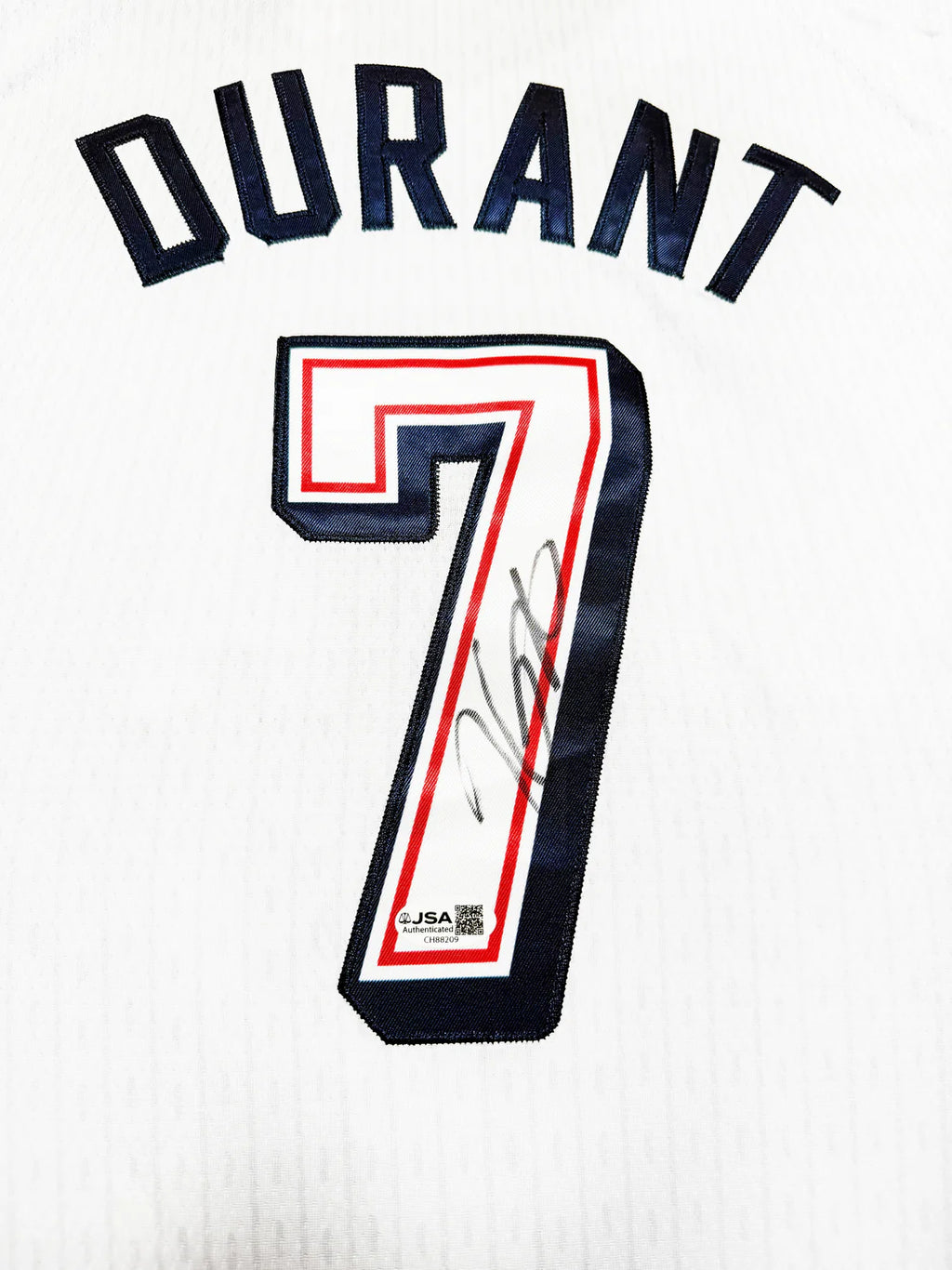 Authentic Team USA Olympics Paris 2024 Jersey Signed by Kevin Durant – JSA Certified