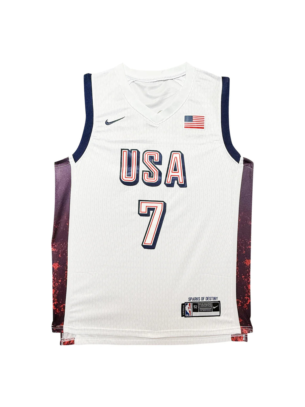 Authentic Team USA Olympics Paris 2024 Jersey Signed by Kevin Durant – JSA Certified