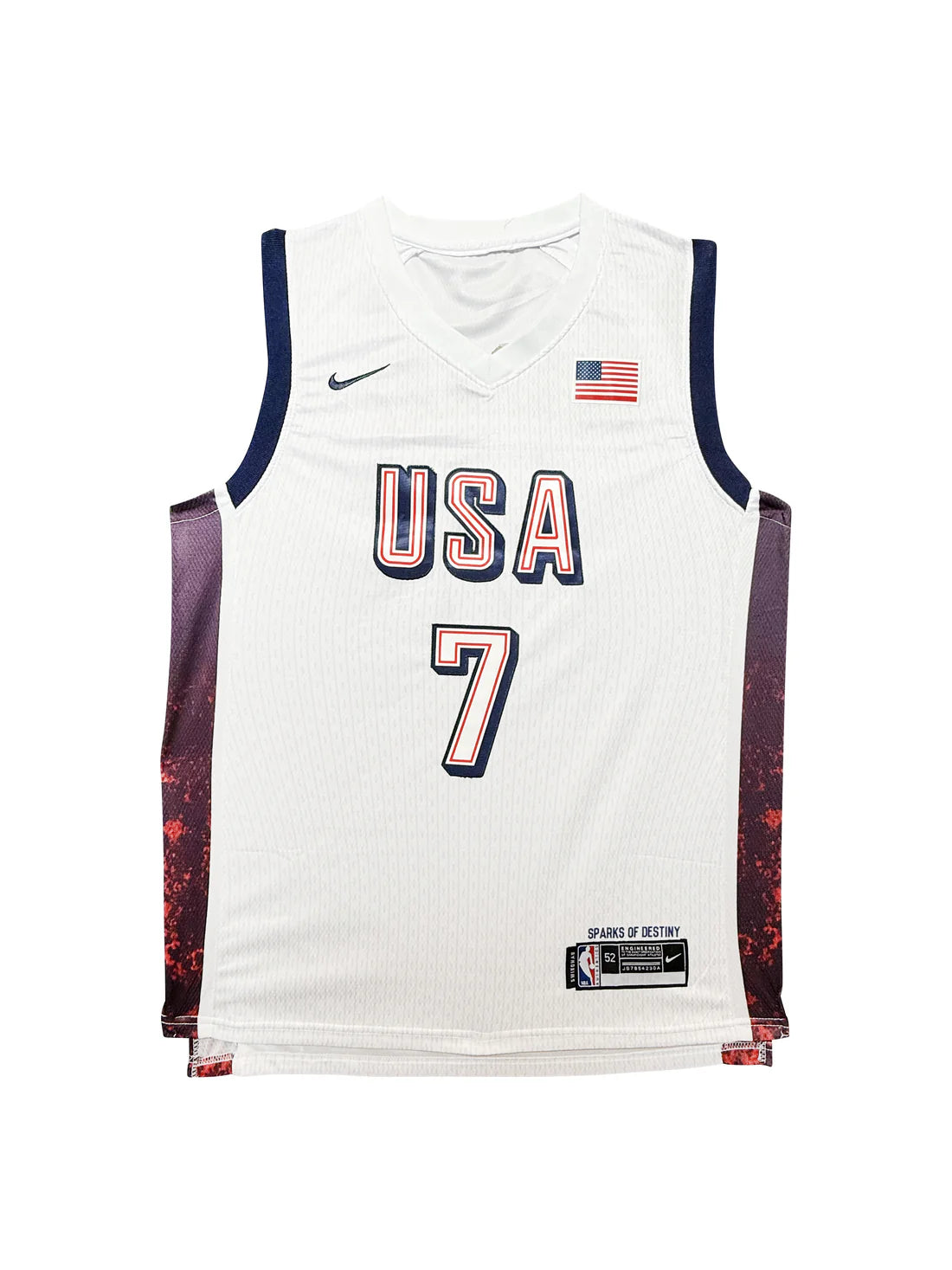 Authentic Team USA Olympics Paris 2024 Jersey Signed by Kevin Durant – JSA Certified