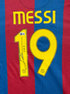FC Barcelona 2005–06 Home Jersey “Rare No. 19” Signed by Lionel Messi – Beckett Certified