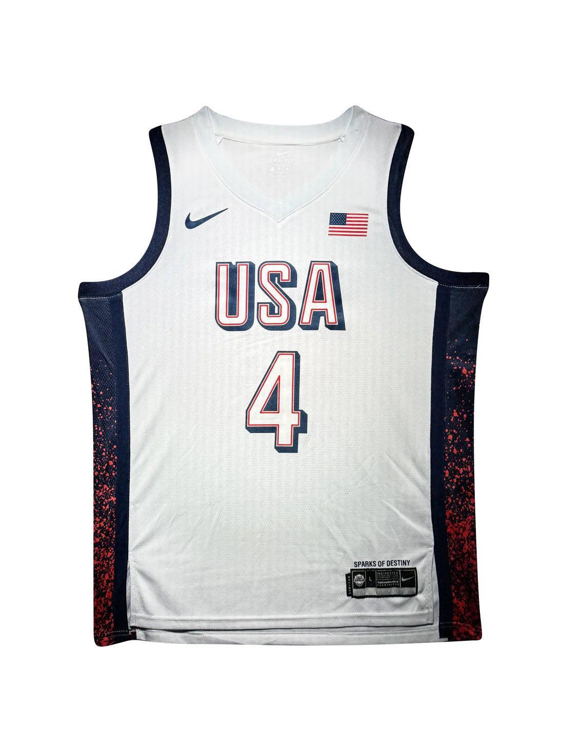 Stephen Curry Signed Authentic Team USA Paris 2024 Olympic Games Home Jersey – PSA Certified