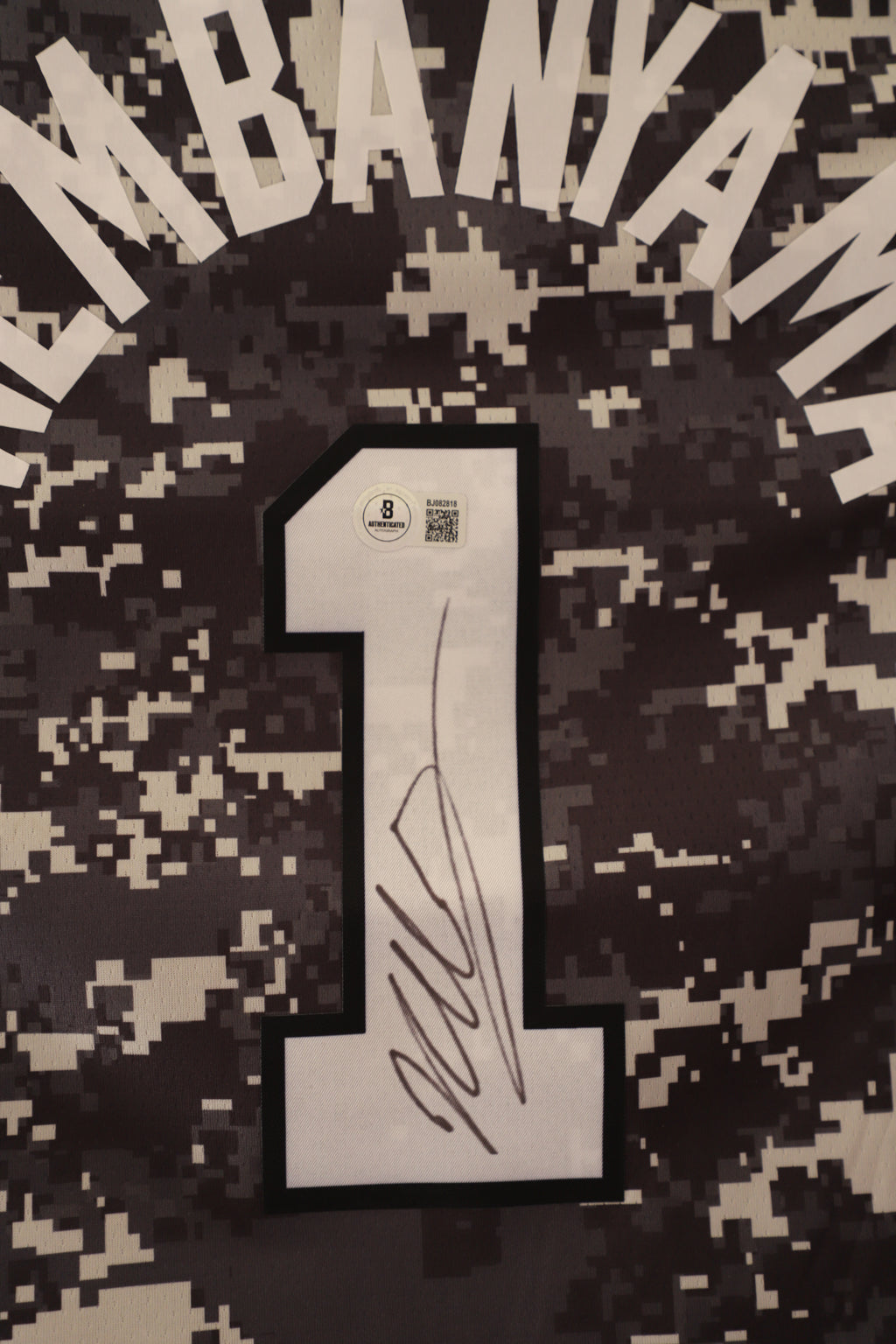 Victor Wembanyama Signed Authentic San Antonio Spurs Camouflage Jersey – Beckett Certified