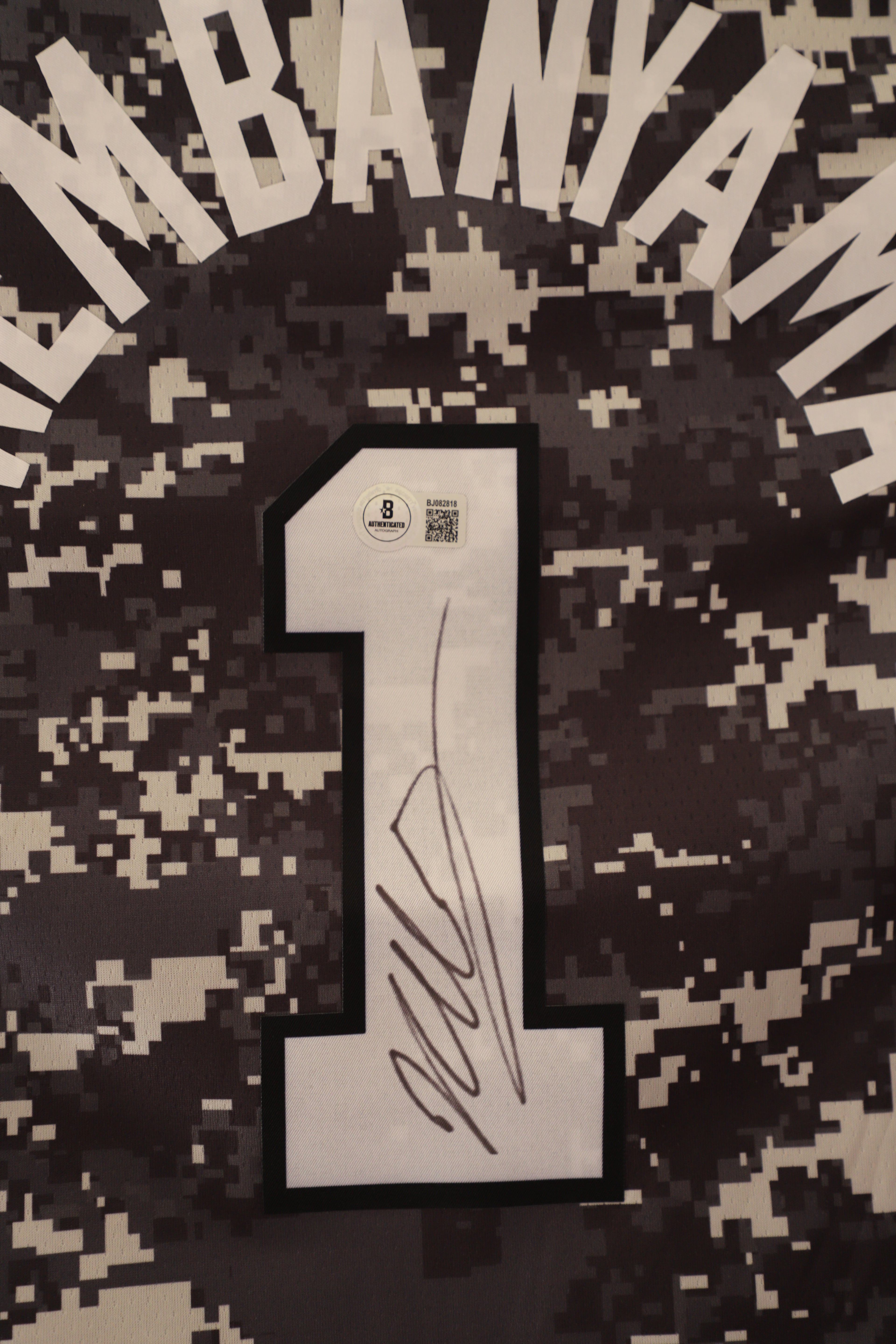 Victor Wembanyama Signed Authentic San Antonio Spurs Camouflage Jersey – Beckett Certified