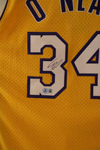 Shaquille O'Neal Autographed Los Angeles Lakers Yellow Jersey – Beckett Authentication