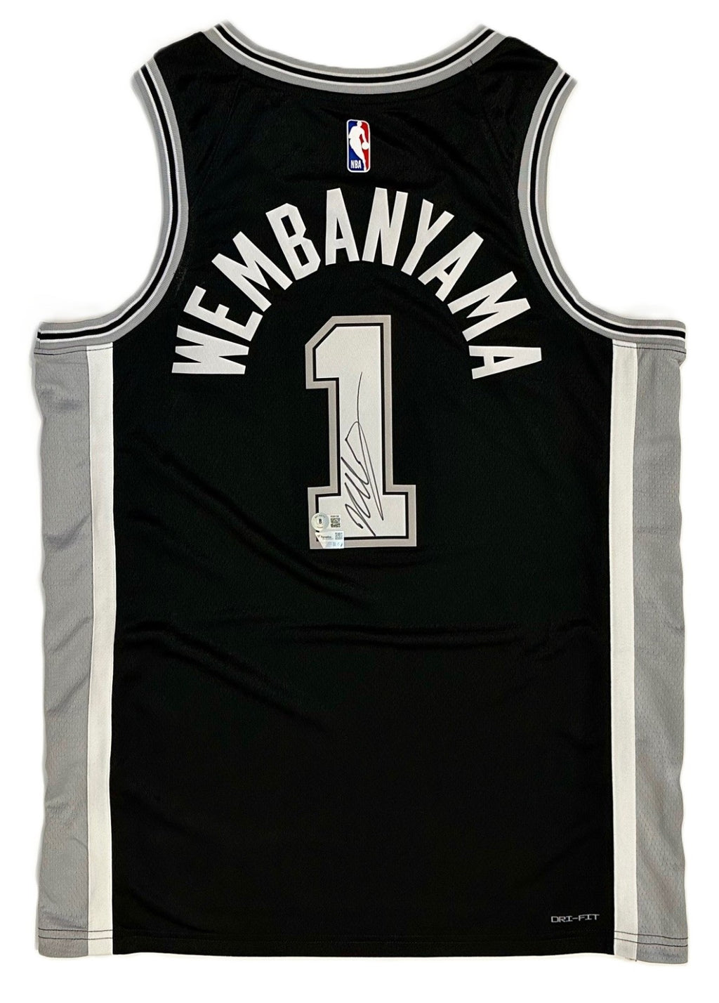 Victor Wembanyama San Antonio Spurs Autographed Black Nike Icon Edition Authentic Jersey – Beckett Certified