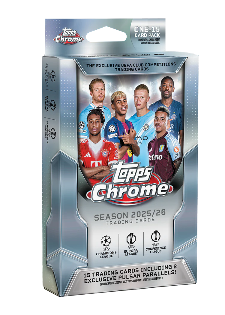 Topps Chrome® UEFA Club Competitions 2025–26 – Hanger Box