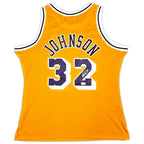 Magic Johnson Los Angeles Lakers Autographed 1984–85 Mitchell & Ness Hardwood Classics Swingman Jersey – Beckett Certified