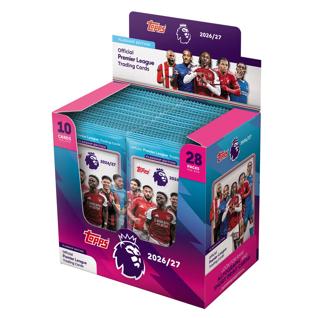 Topps Premier League 2026/27 Flagship Trading Cards – Full Display Box (28 Packs / CDU)
